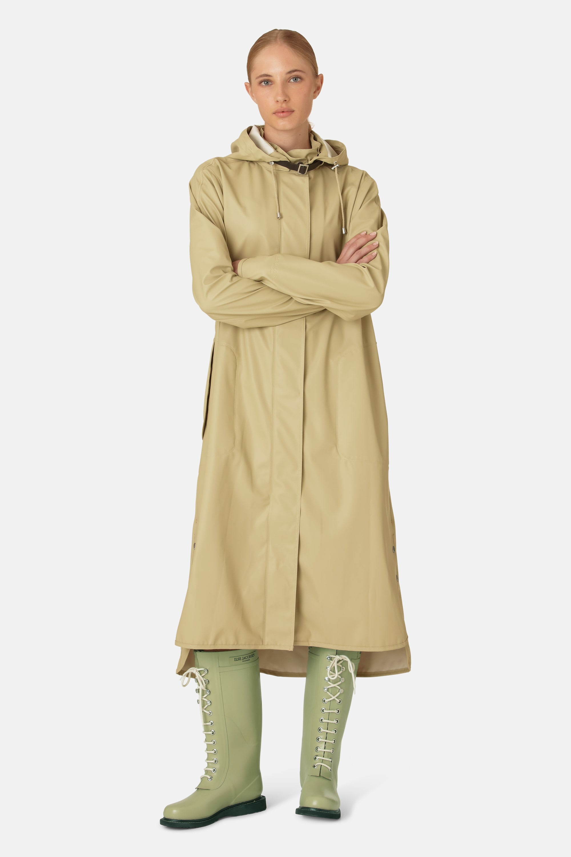 Impermeable Largo Ligero - Olive Grass